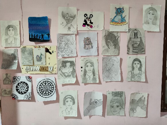 Children doing craft activities