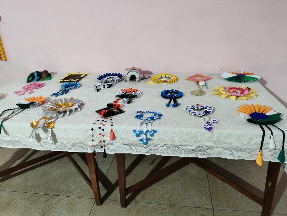 Children doing craft activities